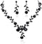 Rhinestone Wedding Set Floral Choker Necklace and Earrings Set Crystal Wedding Jewelry Set Bridal Jewelry Set for Women...