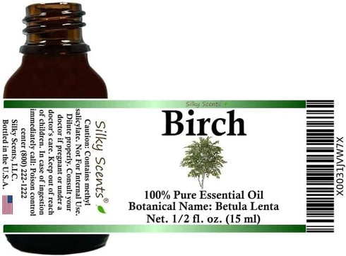 Birch Essential Oil (Betula Lenta) 100% Pure and Natural with Certified Child Resistant Cap 15 ML...