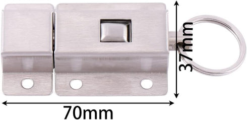 2PCS Slide Barrel Door Bolt,3 Inch Long Stainless Steel Barrel Bolt,Lock Door Bolts with Button Door Slide Lock Home Improvement Barrel Bolt...