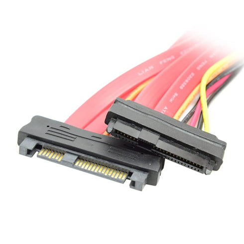 NFHK SAS Hard Disk Drive SFF-8482 SAS Cable 29Pin Male to Female Extension Cable 0.5m with Power 22Pin+7Pin...