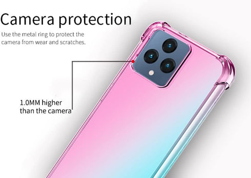 Osophter for T-Mobile Revvl 6 5G Case Clear Transparent with 2pcs Screen Protector Reinforced Corners TPU Shock-Absorption Flexible Cell Phone Cov...