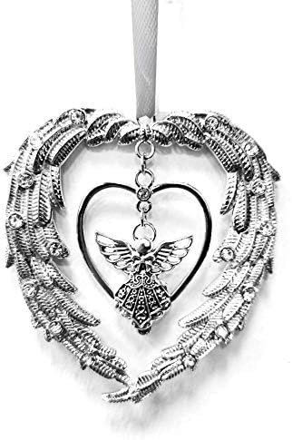 ANLEMIN Remembrance Ornament Angel Wings Christmas Ornaments Xmas Tree Hanging Decoration in Heaven Memorial Gifts...