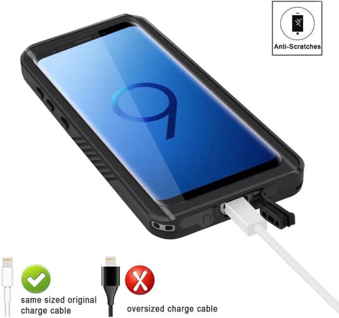 Samsung Galaxy S9 Waterproof Case, Full Body Protective Shock/Snow/Dirtproof with Built-in Screen Protector IP68 Certified Fully Sealed Underwater...