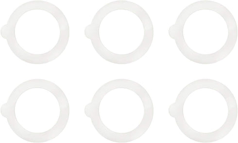 Bormioli Rocco Jar Replacement Gaskets (Set of 6): 3.5’’ Diameter Fido Jar Compatible, Food Grade Rubber, Leakproof Sealing Rings for Standard Siz...