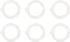 Bormioli Rocco Jar Replacement Gaskets (Set of 6): 3.5’’ Diameter Fido Jar Compatible, Food Grade Rubber, Leakproof Sealing Rings for Standard Siz...