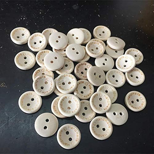 100 pcs Wooden Handmade Buttons, Crafts Assorted Buttons Wooden Sewing Buttons, for Sewing Clothing Accessories, DIY Crafting Projects Decorations...