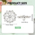 FINGERINSPIRE 12 Pcs Flower Rhinestone Shank Buttons 1.1" Clear Crystal Floral Sew On Button with 1-Hole Rhinestone Silver Alloy Button Flatback C...