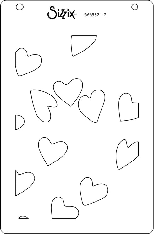 A6 Layered Stencils 4PK Mark Making Hearts by Kath Breen...
