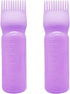 2 Pieces Root Comb Applicator Bottle Hair Coloring Dye Bottle Scalp Treament Essential Salon Hair Cleansing Bottle With Graduated Scale, Purple...