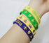 48 Pack Mardi Gras Party Favors Rubber Bracelets - Carnival Birthday Party Supplies Decorations Goodie Bag Stuffers Fillers Silicone Wristbands...