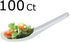 100 Disposable Plastic White Chinese Soup Spoons Asian Soup Spoons Dessert Spoon Tasting spoons & Sample Spoon (100 White Asian Spoons)...