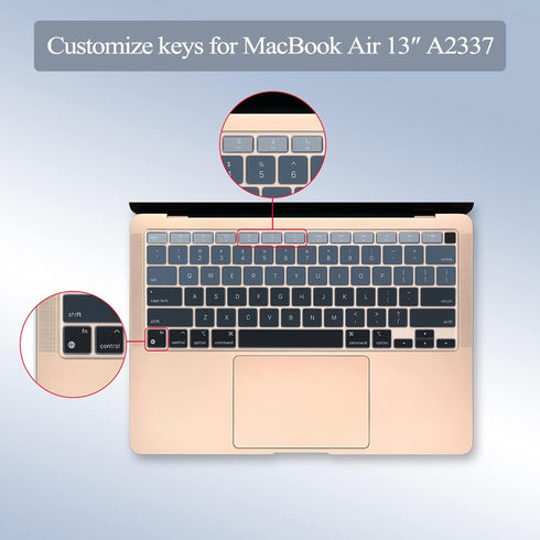 Silicone Keyboard Cover Skin for MacBook Air 13 inch A2337 M1 Chip Released in 2020 Touch ID & Retina Display US Version Ultra Thin Keyboard Prote...