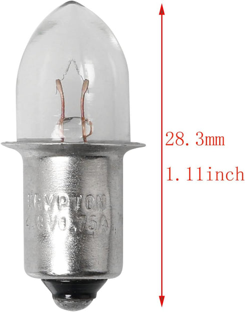 LED Light Bulb 5pcs 4D 4.8V 0.75A Bayonet Base Krypton Replacement Bulb for Flashlight Replacement Bulb Torches Work Light Flashlight Bulbs...
