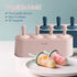 Popsicle Mold Set 4 Pieces Homemade Silicone Popsicle Maker Easy Release Ice Cream Molds Reusable DIY Pop Molds (Pink, IcyClassic Pops)...