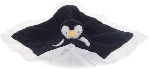 Apricot Lamb Stuffed Animals Soft Security Blanket Black Penguin Infant Nursery Character Blanket Luxury Snuggler Plush(Black Penguin, 14 Inches)...