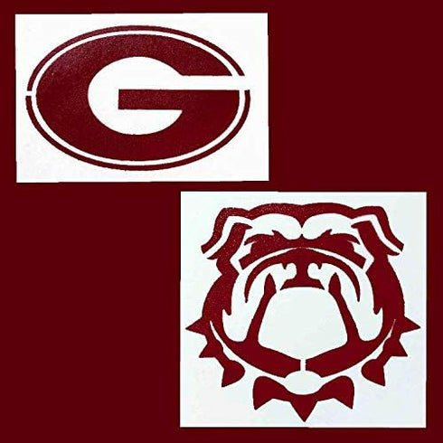 Stencil Stop Georgia Bulldogs G Logo Stencil - Reusable for DIY Projects, Painting, Drawing, Crafts - 14 Mil Mylar Plastic - Officially Licensed (...
