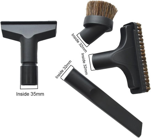 EZ SPARES 5PCS Universal Replacement 32mm&35mm Vacuum Cleaner Accessories Horsehair Brush Kit for 1 1/4 inch 1 3/8 inch Crevices Tool Kit...
