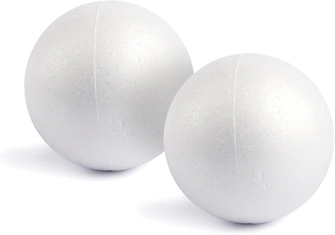 Juvale Styrofoam Balls for Crafts - 2 Pack 6-Inch White Polystyrene Spheres - Smooth Surface for Painting & Decorating - Foam Craft Balls for DIY ...