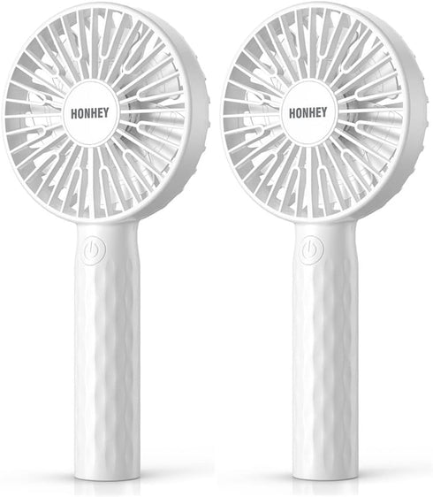 HonHey Handheld Fan, 2PCS Super Mini Personal Fan with Rechargeable Battery Operated 3 Adjustable Speed, Portable Handheld Fan for Girls Women Kid...