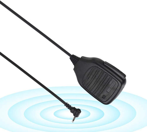 Handheld Speaker Mic,3.5mm Walkie Talkie Shoulder Speaker Microphone with PU Wire for/Yaesu,TwoWay Radio Mic Speaker for Police,Security Personnel...