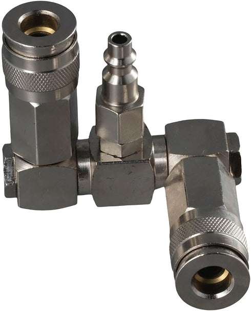 2 Way Air Hose Splitter 3 in 1 Quick Connect Stable Serviceable Air Compressor Accessories Essential Swivel 360° Air Connector Pneumatic tools...