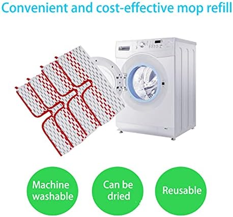 4 Pack Washable Microfiber Replace Mop Refill Fit for Promist Max Spray Mop Pad Replacement Head...