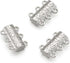 Beadthoven 20-Set Alloy 3 Hole Multi Strand Magnetic Clasps Bracelet Closure Magnetic Necklace End Clasp Tube Clasps Jewelry Finding Making Suppli...
