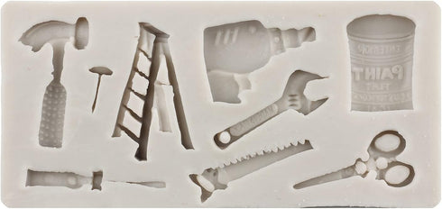 Hand Tools Silicone Mold Construction Tools Chocolate Fondant Molds Combination Wrench Molds For Cake Decorating Cupcake Topper Sugar Candy Chocol...