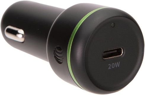 AT&T Single Port 20W USB-C Bullet Car Charger for Apple iPhone, iPad, Watch, Google Pixel, and Samsung Galaxy (Black)...