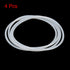 X AUTOHAUX Silicone O-Rings, 105mm OD 98mm ID 3.5mm Width VMQ Seal Gasket for Compressor Valves Pipe Repair, White, Pack of 4...