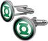 Green Lantern Logo Round Cufflink Set Silver Color...