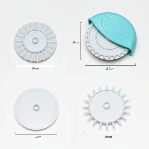 6 Pcs Pastry Wheel Decorator Cutter, Cookie Cutter Wheel Pizza Baking Beads Pie Crust Cutters, DIY Baking Cooking Tool...