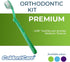 Orthodontic Oral Care Kit for Cleaning Brackets Braces, Includes Toothbrush and Cap, Travel Toothbrush, Dental Floss 12m, Dental Wax, Floss thread...