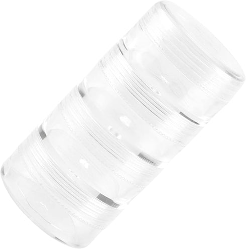 10 Sets 4 Layer Stackable Cosmetic Containers with Screw Lids, 10G/10ML Stackable Bead Storage Containers Round Plastic Containers, Clear Column S...
