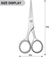 Small Scissors, Eyebrow Scissors, Nose Hair Scissors, Professional Grooming Scissors for Hair, Eyelashes, Nose, Eyebrow Trimming, Mustache. Round ...