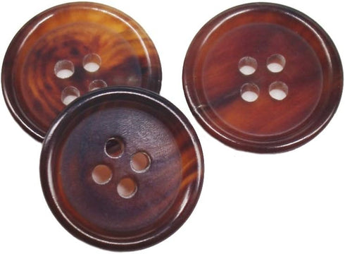 YaHoGa 11 Pieces Light Brown Horn Buttons Set for Blazers Suits Coats 15mm 20mm Real Buffalo Horn Blazer Buttons Suit Buttons for Men (Light Brown...