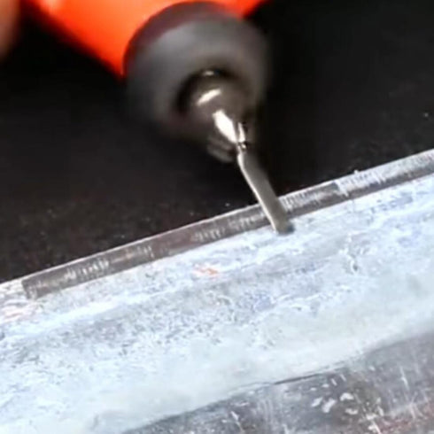 ?????? ???? 6 Pcs Cylinder Shape Aluminum Cutting Burr - 3/32'' Shank Miniature Carving File Tungsten Carbide Burr for Rotary Tools...