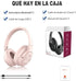 Pink Headphones Wireless Bluetooth Headphone Over Ear 65 Hours Playtime Foldable Deep Bass HIFI Stereo Wireless On Ear Headsets with Microphone Li...