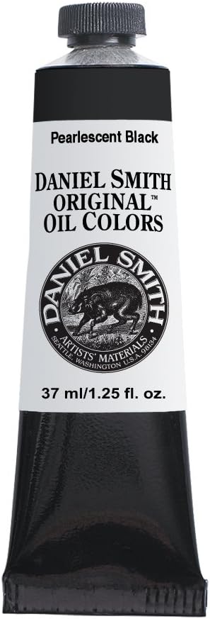 DANIEL SMITH Original Oil Color Paint, 37ml Tube, Pearlescent Black, 284340032...