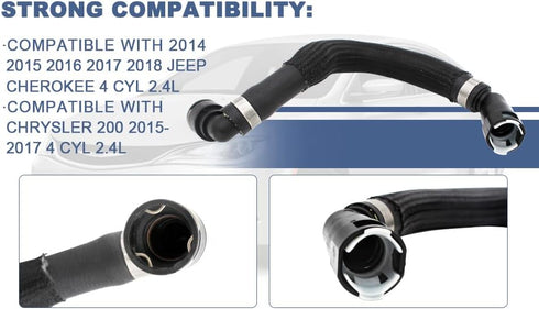 HVAC Heater Hose 68199254AB 68199254AA Connector compatible with 2014-2018 JEEP CHEROKEE 2.4L and compatible with Chrysler 200 2015-2017...