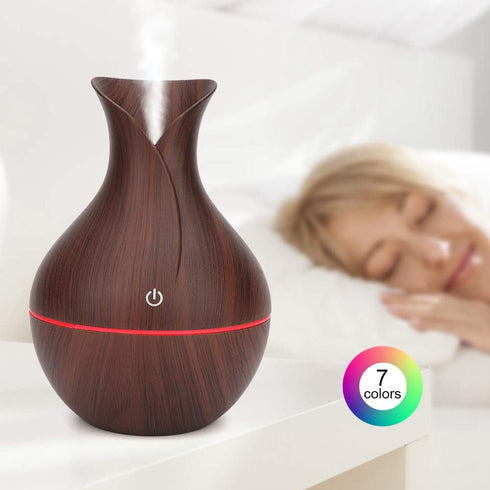 Humidifiers High Capacity Cool Mist Humidifier,for Bedroom,Babyroom, Living Room, Humidifiers (Dark Wooden Grain)...