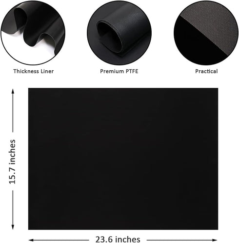 Large Oven Liners for Bottom of Oven, 3 Pack Heavy Duty Oven Mat Set, Thick Oven Liners for Bottom of Electric Oven, Reusable Oven Protector Liner...