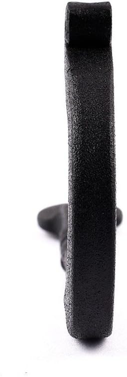 Renovators Supply Bathroom Hooks 3.5 in. Black Wrought Iron Wall Mount Hooks for Hanging Robe, Towel, Hat, Or Jewellery with Mounting Hardware Pac...