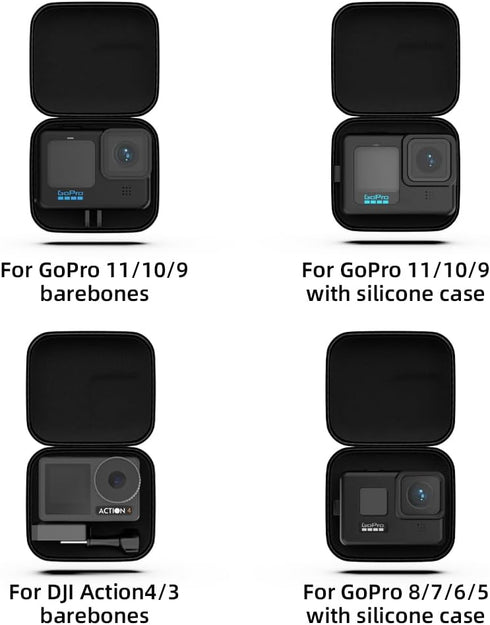 SUREWO Hard Carrying Case for GoPro Hero 13, Mini Hard Shell Carrying Case Travel Portable Storage Bag for GoPro Hero 12/11/10/9/8/7/6/5/4,DJI Osm...