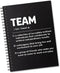 Team Definition 160 Blank Pages Spiral Notebook, Funny Team Work Notebook Gift for Coworker, Dream Team Gifts for Colleague, Team Member Gift, New...