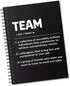 Team Definition 160 Blank Pages Spiral Notebook, Funny Team Work Notebook Gift for Coworker, Dream Team Gifts for Colleague, Team Member Gift, New...