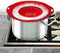 Silicone Boil Over Spill Stopper Lid - FDA Food Grade, BPA-free Instant Pot Cover Fits Openings 6" to 10" (Red)...