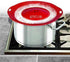 Silicone Boil Over Spill Stopper Lid - FDA Food Grade, BPA-free Instant Pot Cover Fits Openings 6" to 10" (Red)...
