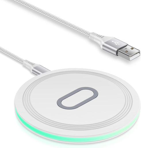 15W Wireless Charger Fast Charging Pad Compatible Samsung Galaxy S24 S23 S22 S21 S20 Ultra 5G FE Plus S10 S9 S8 S7, Note 20 10 9 8, Z Flip, Z Fold...