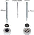 18Sets 15mm Stainless Steel Fastener Snap Press Stud Button with Punching Tools Kits for Coats Bags Leathers Marine Boat Canvas Silver Line 24 Gun...